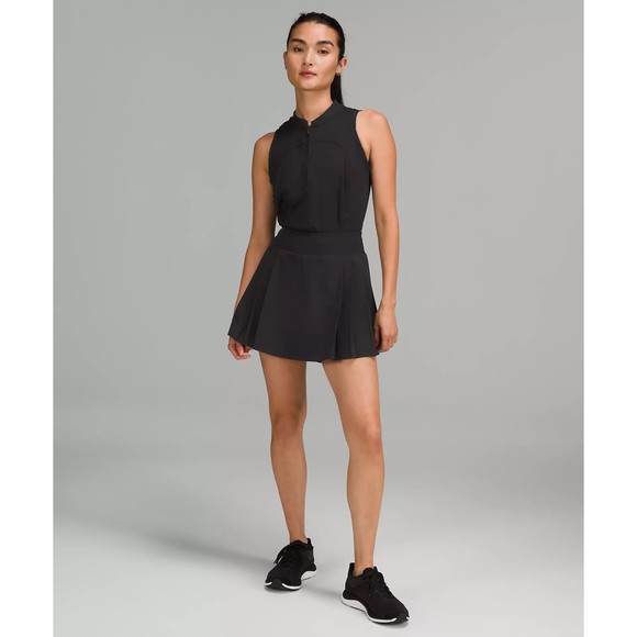 Lululemon Side-Pleat High-Rise Tennis  Black Skirt Size 4 NWT - Picture 2 of 7